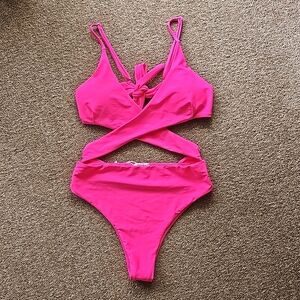 NWT Pink One Piece Bathing Suit